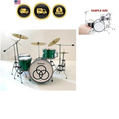John Bonham Zep Tribute Green Sparkle Ludwig Mini Drum Kit Model for Display ...