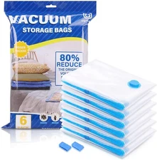 Clothing Storage Bag, Space Saving Storage Vacuum Bags - 6pack