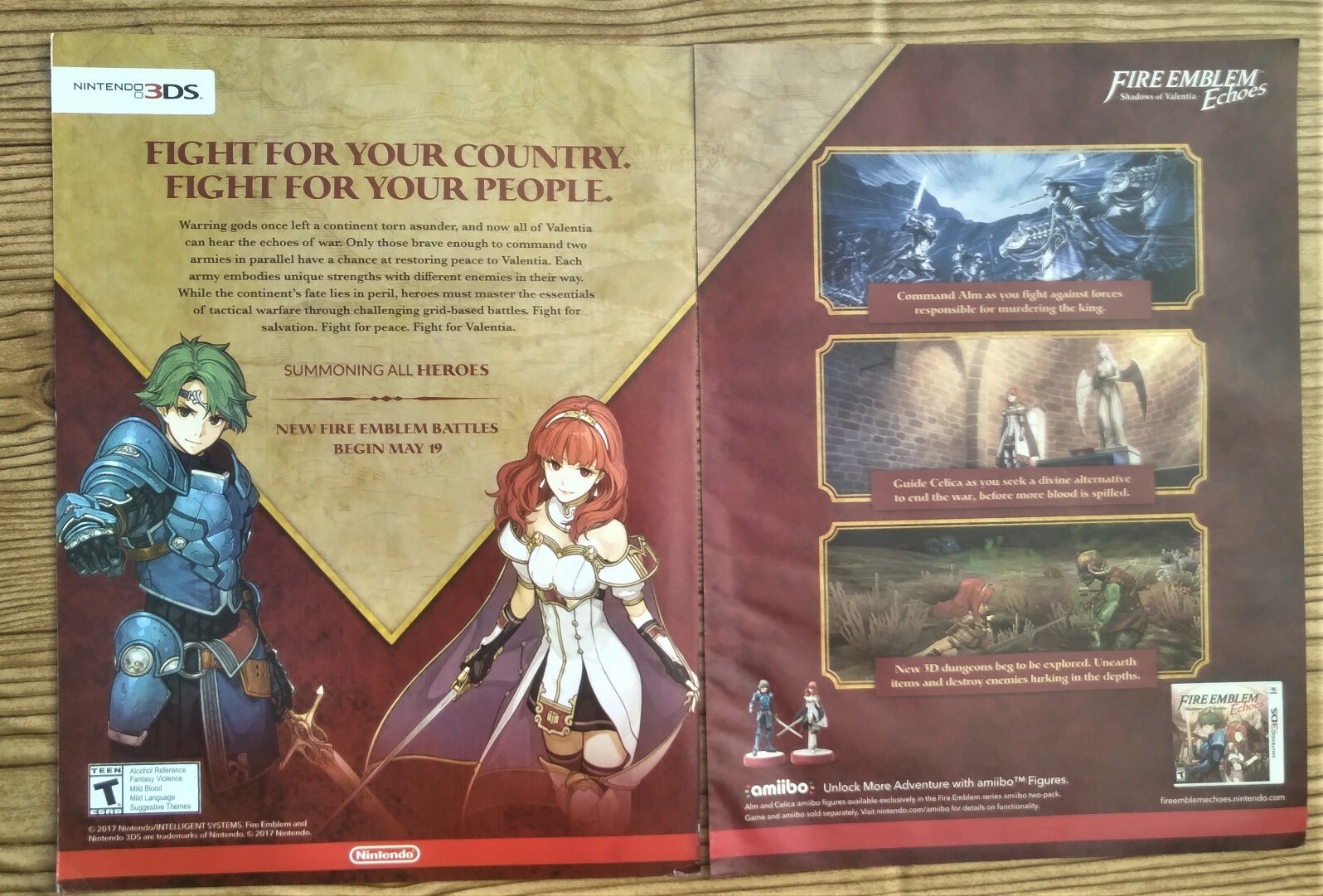 Fire Emblem Echoes: Shadows of Valentia 2017 Nintendo DS RPG Game Art Print  Ad | eBay
