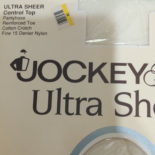 Jockey For Her M-T Ultra Sheer Control Top Pantyhose Antique White Vintage 90s - Picture 2 of 6