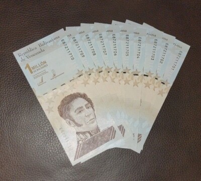 Venezuela 1 Million (1,000,000) Bolivar Soberano x 10 Pcs UNC