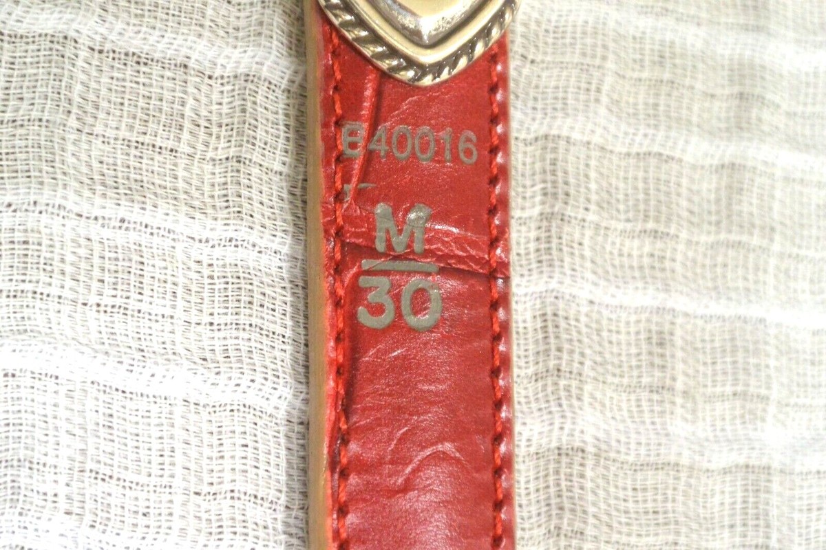Brighton Reversible Red & Tan Skinny Belt Size M B40016 | eBay