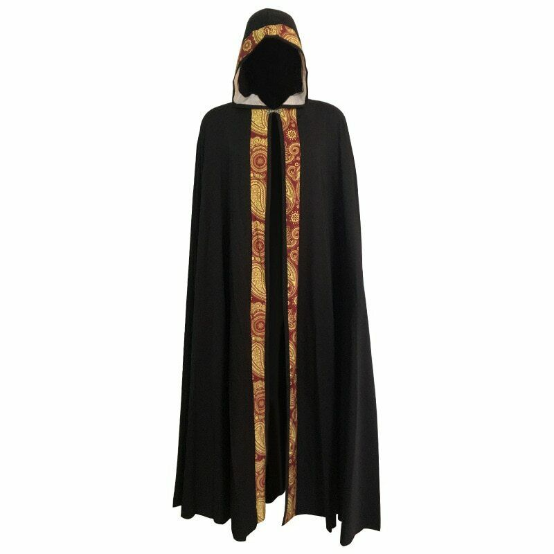 Men Long Cloak Medieval Church Clergy Loose Dress Button LongSleeve 