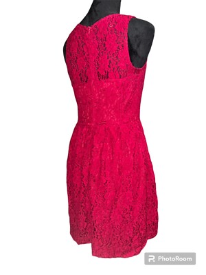 kensie dresses Red lace knee length dress size 8 | eBay