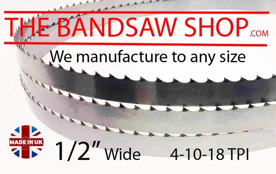 THE BANDSAW SHOP 1435mm - 56.5" x 1/2" (12mm) Wood Bandsaw blades Axminster - Record
