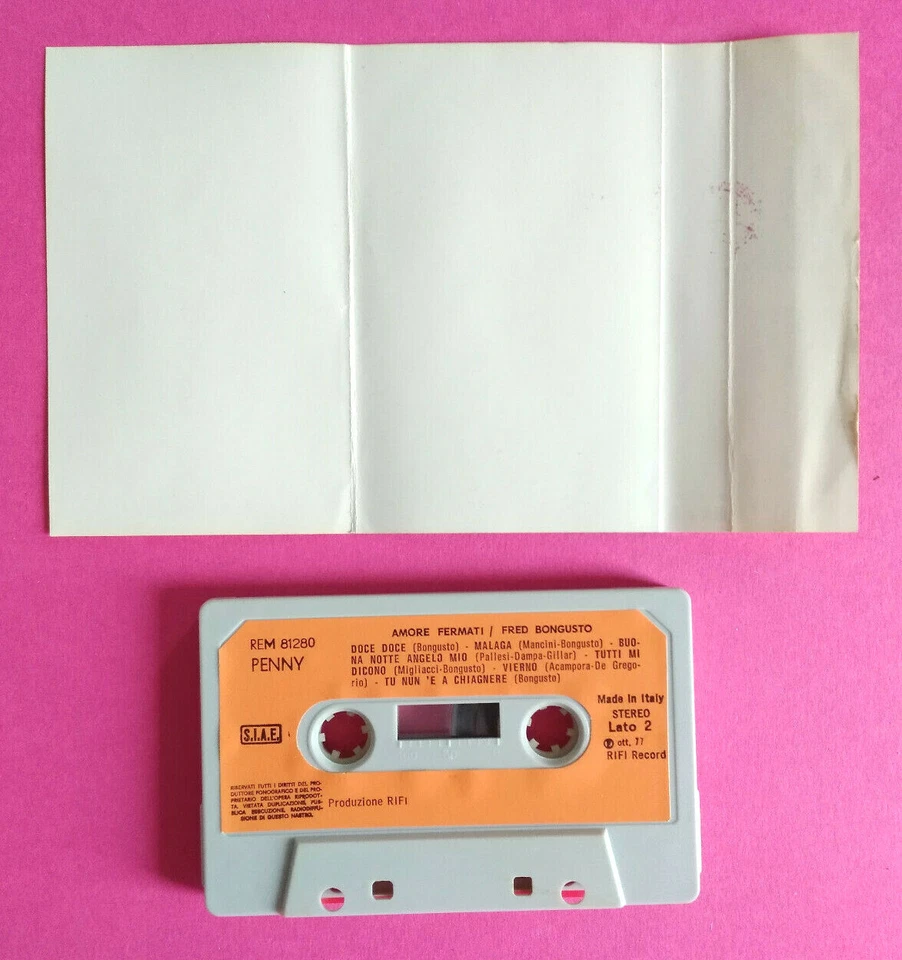 MC MusicassettaFRED BONGUSTO Amore Fermati Italy Pop 1977   - Immagine 2 di 2