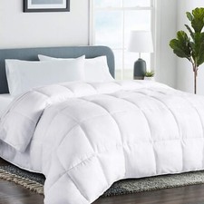 King Size Cooling Comforter - Down Alternative Duvet Insert with Anti-Clump Tech