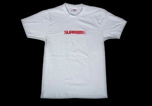 NEUF SS16 LOGO SUPREME MOTION T SHIRT BLANC M XL