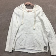 Momentum Outfitters Great Lakes Hoodie Womens Small Ivory Kangaroo Pocket Beach