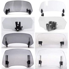 Universal Motorcycle Windshield Extension Adjustable Spoiler Clamp-On Windscreen
