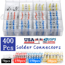 400x Waterproof Heat Shrink Solder Seal Sleeve Wire Butt Connectors Terminal kit