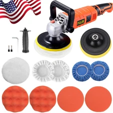 1580W Rotary Car Polisher Buffer Sander Tool 6" Polishing Machine Waxer Pad Set 
