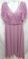 JJ's House A-line V-Neck Ankle-Length Chiffon Lace Mother of the Bride Dress 12