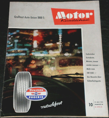 Motor Rundschau 10/61 Test Auto Union 1000, VW 1500, Hydra-Matic im Opel Kapitän