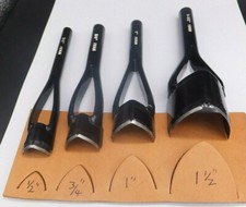 English Pointed End Belt Strap Cutter [ 1/2"- 1.75" ] Leather Craft Tool 5 Sizes