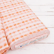Threadart Cotton Quilting Fabric By The Yard - Vintage - Coral Plaid