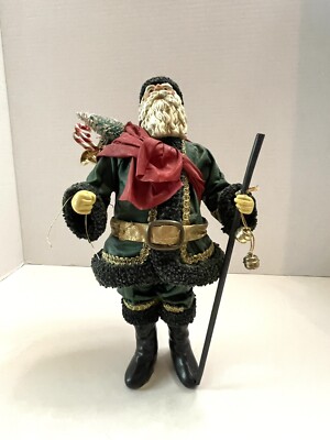 Vintage ~ Possible Dreams Clothtique Green Coat Santa #3322