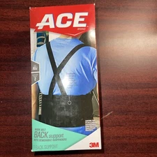 Brand New 3M ACE Work Belt Level 2 Back Support Removable Suspenders