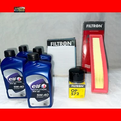 KIT TAGLIANDO RENAULT CLIO IV 4 1.2 BENZINA 4L OLIO ELF 5W40 + KIT 3 FILTRI