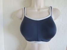 NATORI 32G 731050 YOGI SPORTS UNDERWIRE BRA, ASH NAVY / LINEN, NWT 69