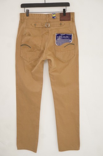 Uomo G-Star Pantaloni Lame Stretti IN Fondo Coj Marrone Traspirante Misura  W31 | eBay