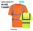 PLAIN NO TEXT Hi-Viz High Visibility T-SHIRT Safety Work Wear Uniform Warehouse