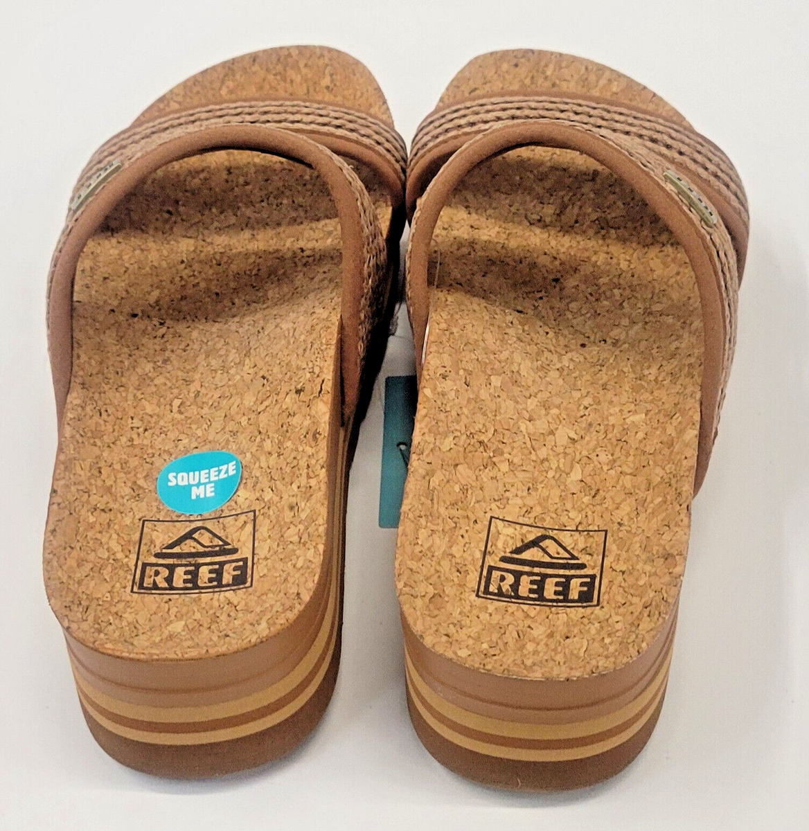 Reef Womens Cushion Vista Hi Chocolate Raffia 8 | eBay