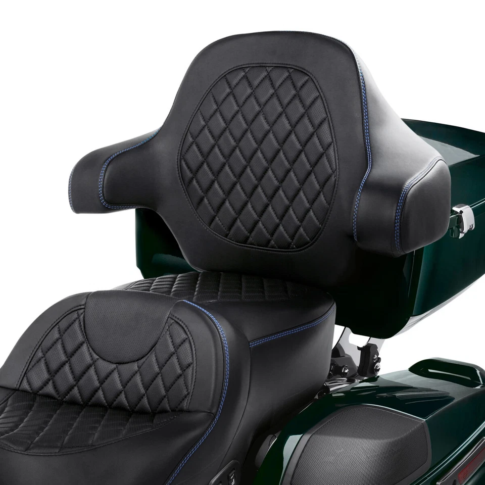 Almohadilla de respaldo de asiento de conductor pasajero apta para Harley Touring Road Glide 2014-2023 Foto 2 de 4