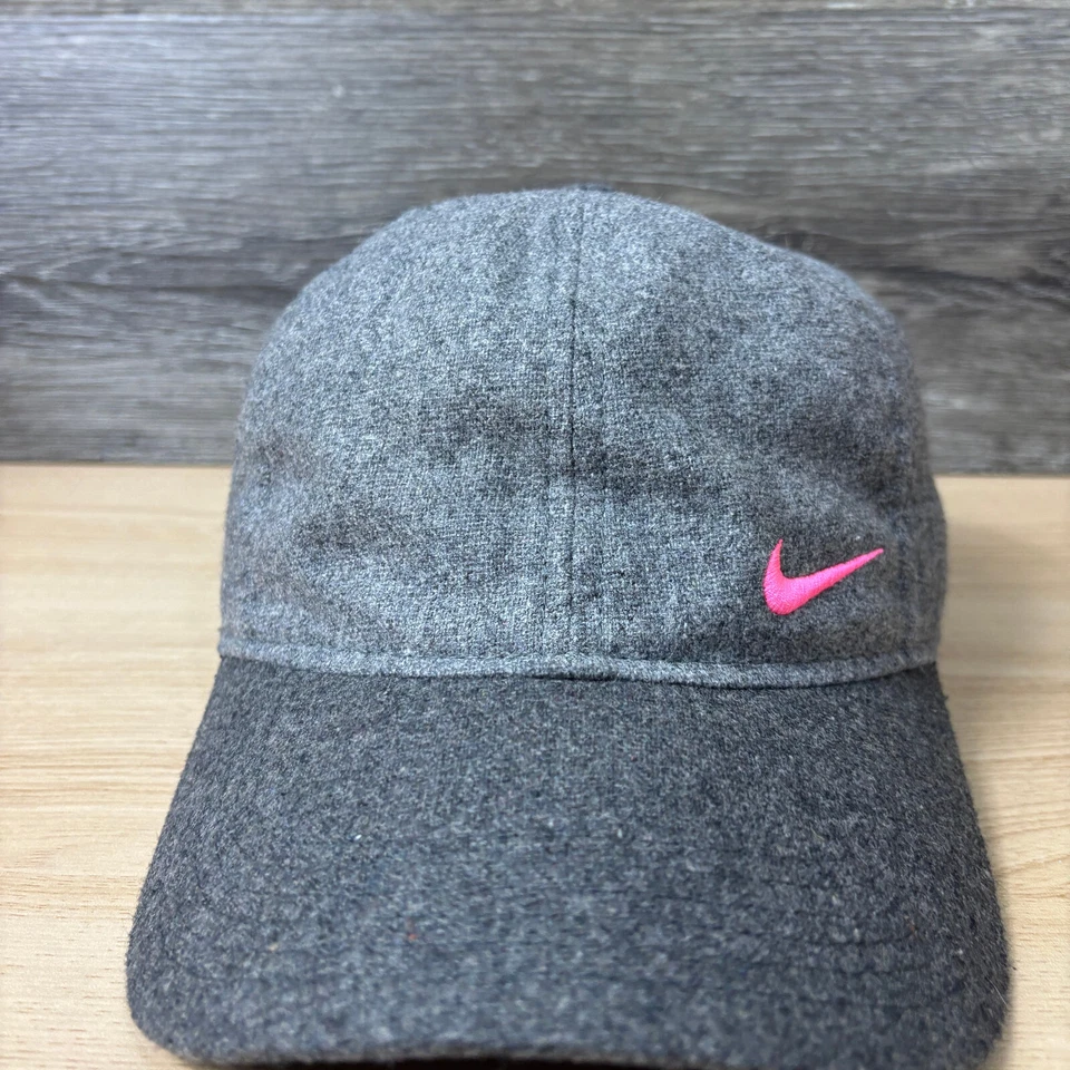 Nike шляпа крышка ремень назад женщин серый розовый свуш шерстяная смесь регулируемый - Изображение 3 из 4