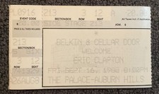 ERIC CLAPTON MARK KNOPFLER  1988 ticket stub THE PALACE Auburn Hills MI Sep 16