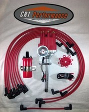 Ford Flathead 239 255 V8 Small Hei Distributor Red 45k Coil 8mm Plug Wires