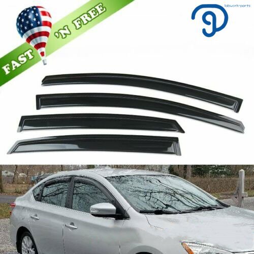 Visera de ventilación de ventana para Nissan Sentra 2013-2019 sedán sol lluvia 4X deflector de humo - Imagen 1 de 9