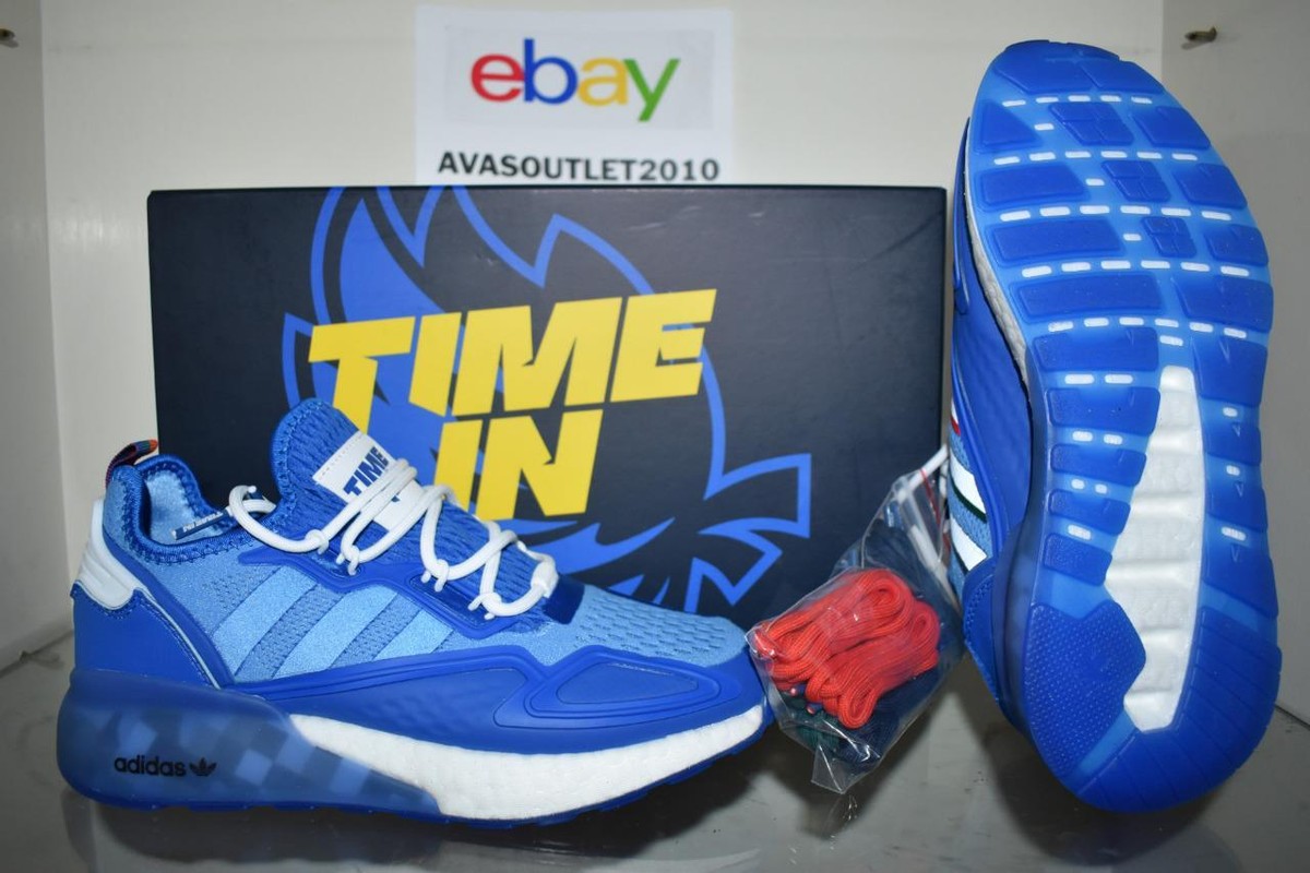 Nikeスニーカー adidas Ninja ZX 2K Boost JR Boys Shoes FZ1885 Royal Blue Off