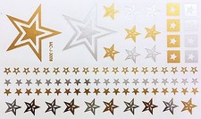 Tattoo Gold Silver Disposable Adhesive Flash Temporary 88teile Band Chain Foot