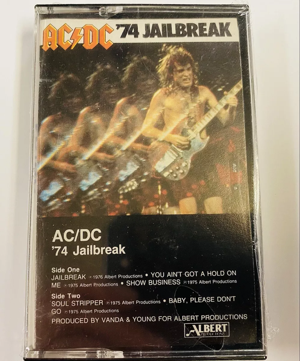 AC/DC 1984 FACTORY SEALED ‘74 Jailbreak Cassette Tape NOS