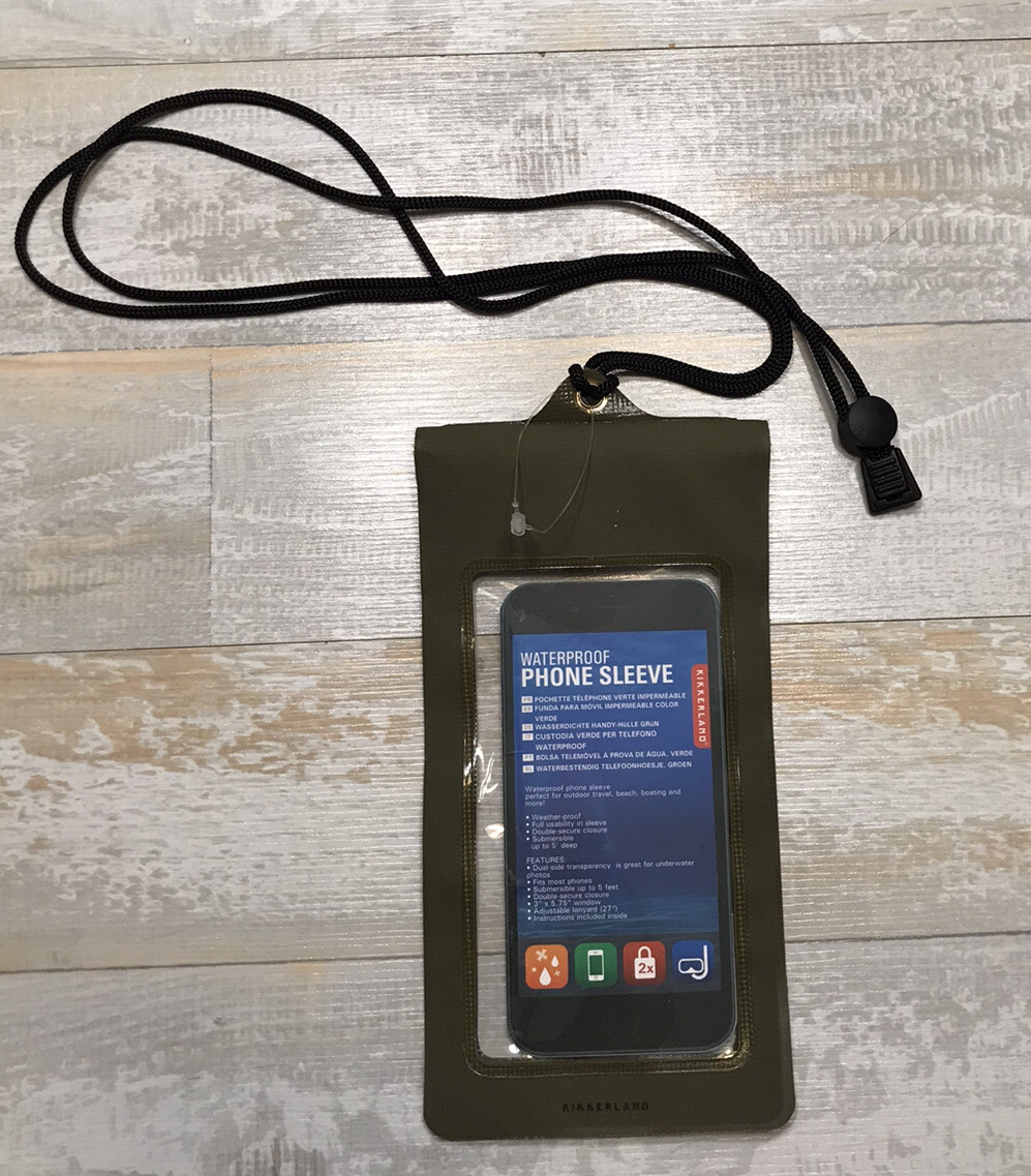 NEW Kikkerland Waterproof Phone Sleeve case Dry Bag Fits Apple Samsung  iPhone