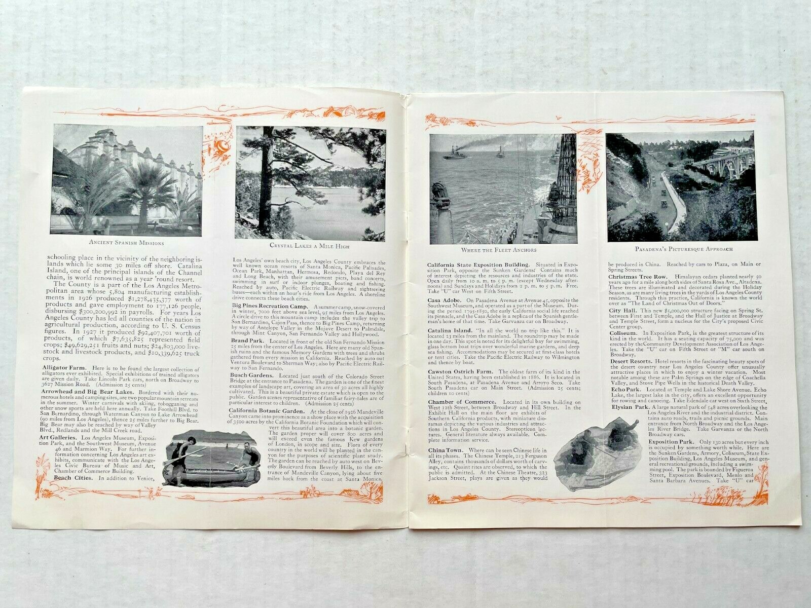 1920's Travel Brochure for Los Angeles, CA- Lots of Old Pictures- Hotel  Guide | eBay