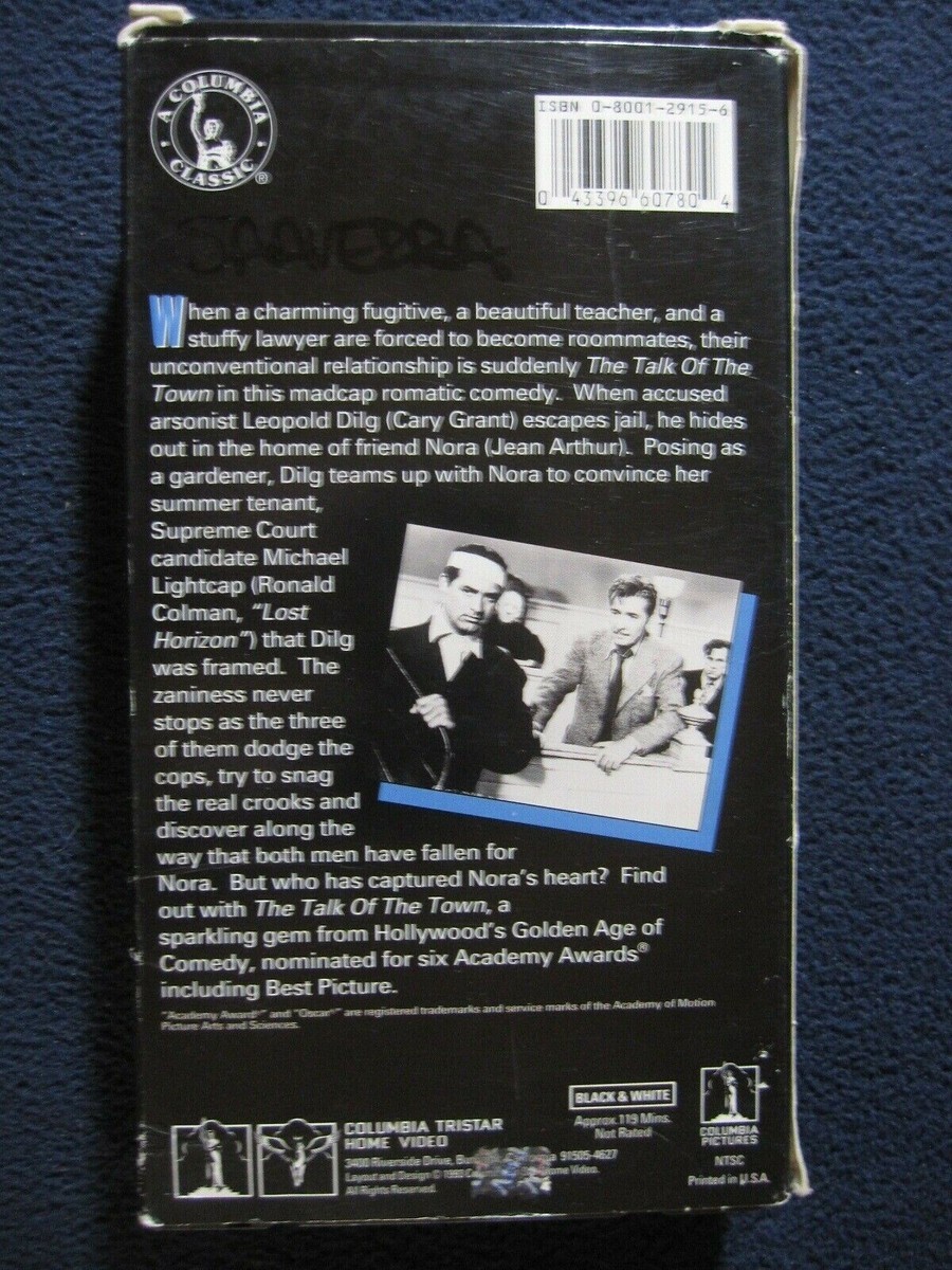 Talk of the Town [VHS] [VHS Tape] Cary Grant 43396607804 | eBay
