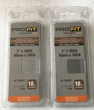 [2 Packs Of 1,000nails] NATIONAL NAIL 2" X 18 Ga. Straight Finish Nails #718207