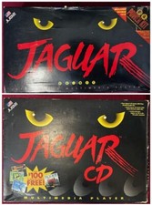 Atari Jaguar system CIB + Jaguar CD in Box an...