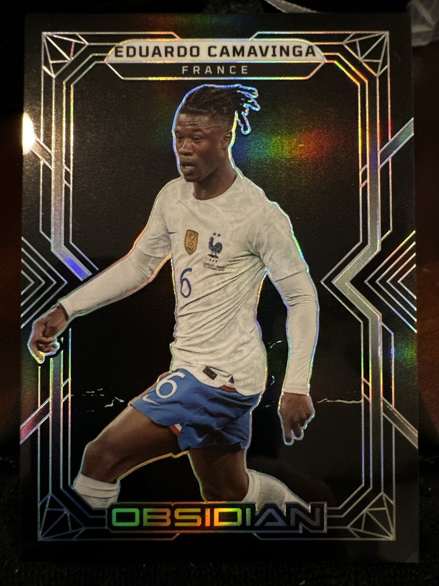 ニュージャージー トレーディングカード Eduardo Camavinga 2022-23 Panini Obsidian /115 | eBay