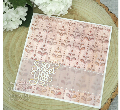 Art Deco Flowers 7.5" x 5.75" 3D Embossing Folder - Sue Wilson EF3D-044 - Picture 5 of 5