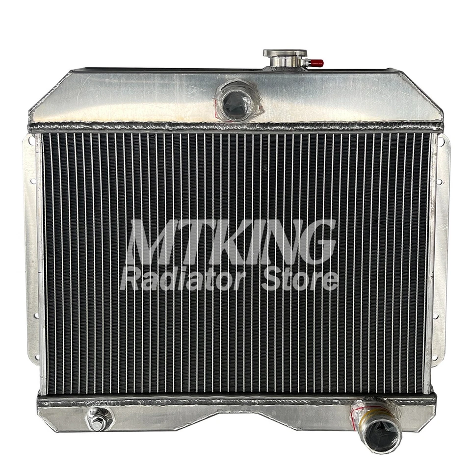 Radiador de aluminio completo para camión Jeep Willys Chevy 1949-1964 1963 62 intercambio de motor Foto 2 de 4