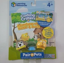 Learning Resources Coding Critters Pair a Pets Hunter and Scout With Book 5 pcs