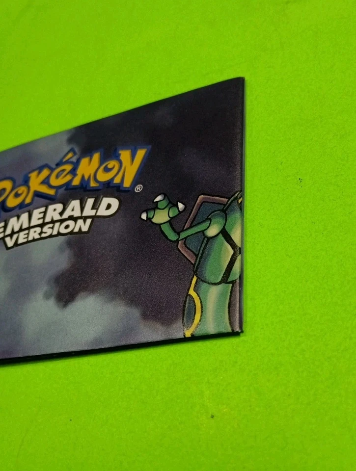 Pokemon Emerald Version Game Boy Advance GBA Insert Poster Rare VG LikeNew Mint - Image 3 of 4