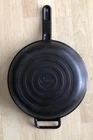 12” Lodge Cast Iron Skillet Raised Bottom Rings P12S Restored & Seasoned NICE