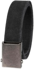 Mens Military Plaque Buckle Fabric Web Belt 42in One Size Outdoor
