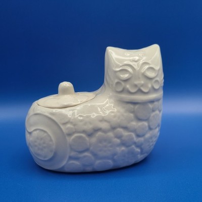 MCM Vintage Max Factor Primitif Cat n Candle Holder Trinket Box FREE SHIPPING