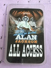 Alan Jackson Commemorative 2024 Last Call All Access Backstage Pass & Lanyard ￼