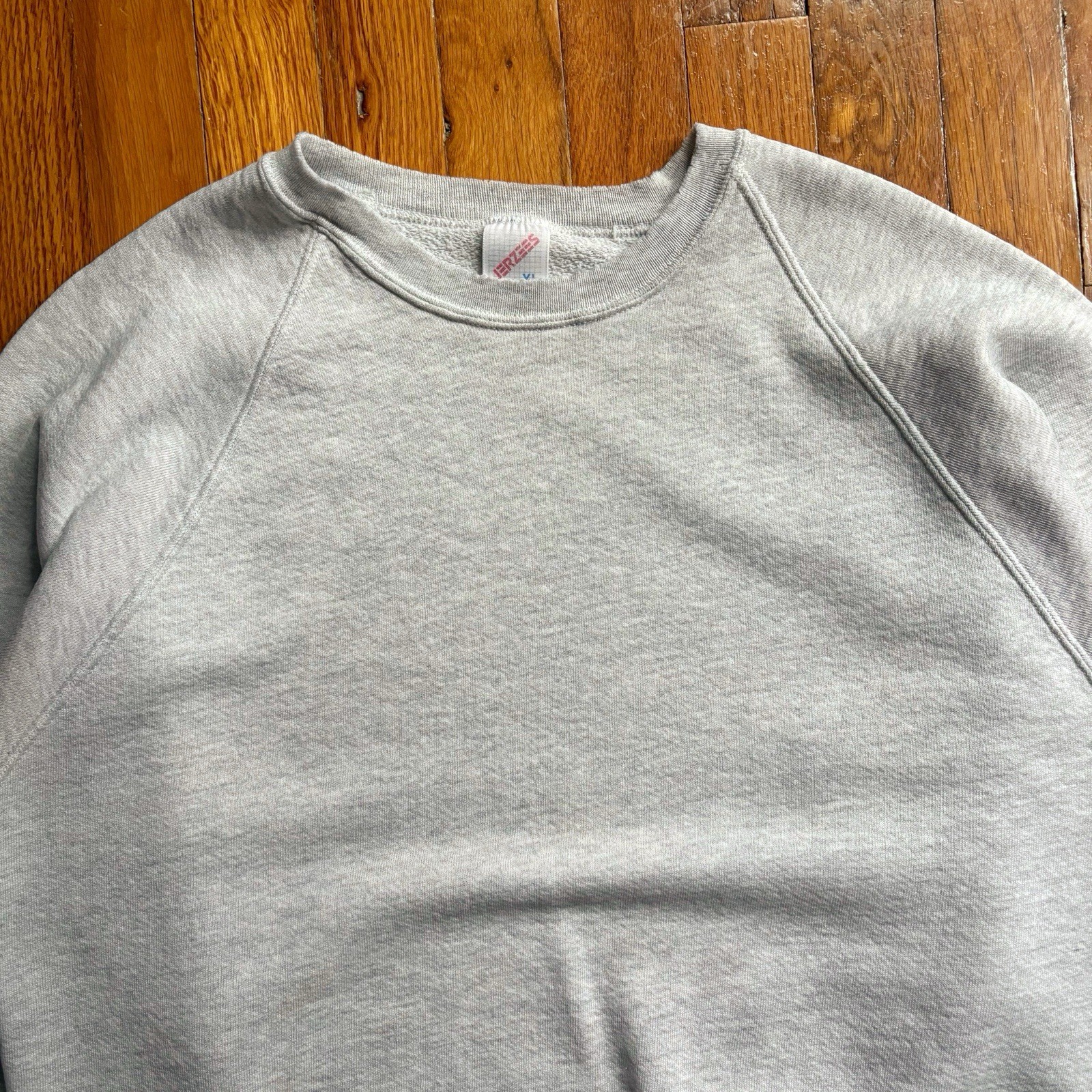 Vintage 1990’s Jerzees Blank Gray Basic Crewneck … - image 2